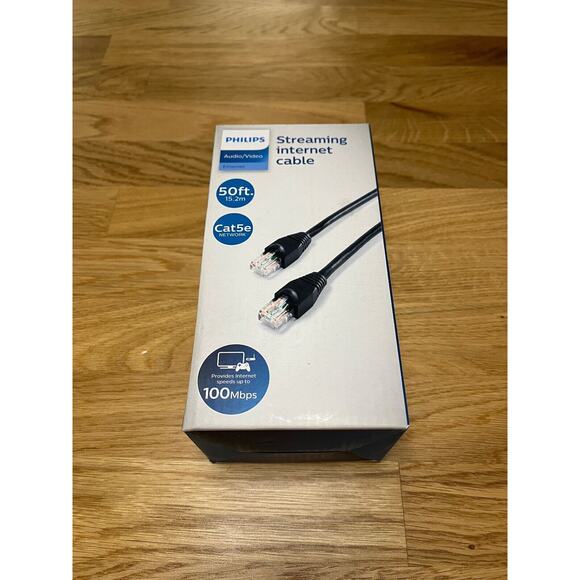 PHILIPS Ethernet Cable 50 ft. (15.2m) Cat5e Cat5 RJ45, Up to 100Mbps, for Router - Picture 2 of 4